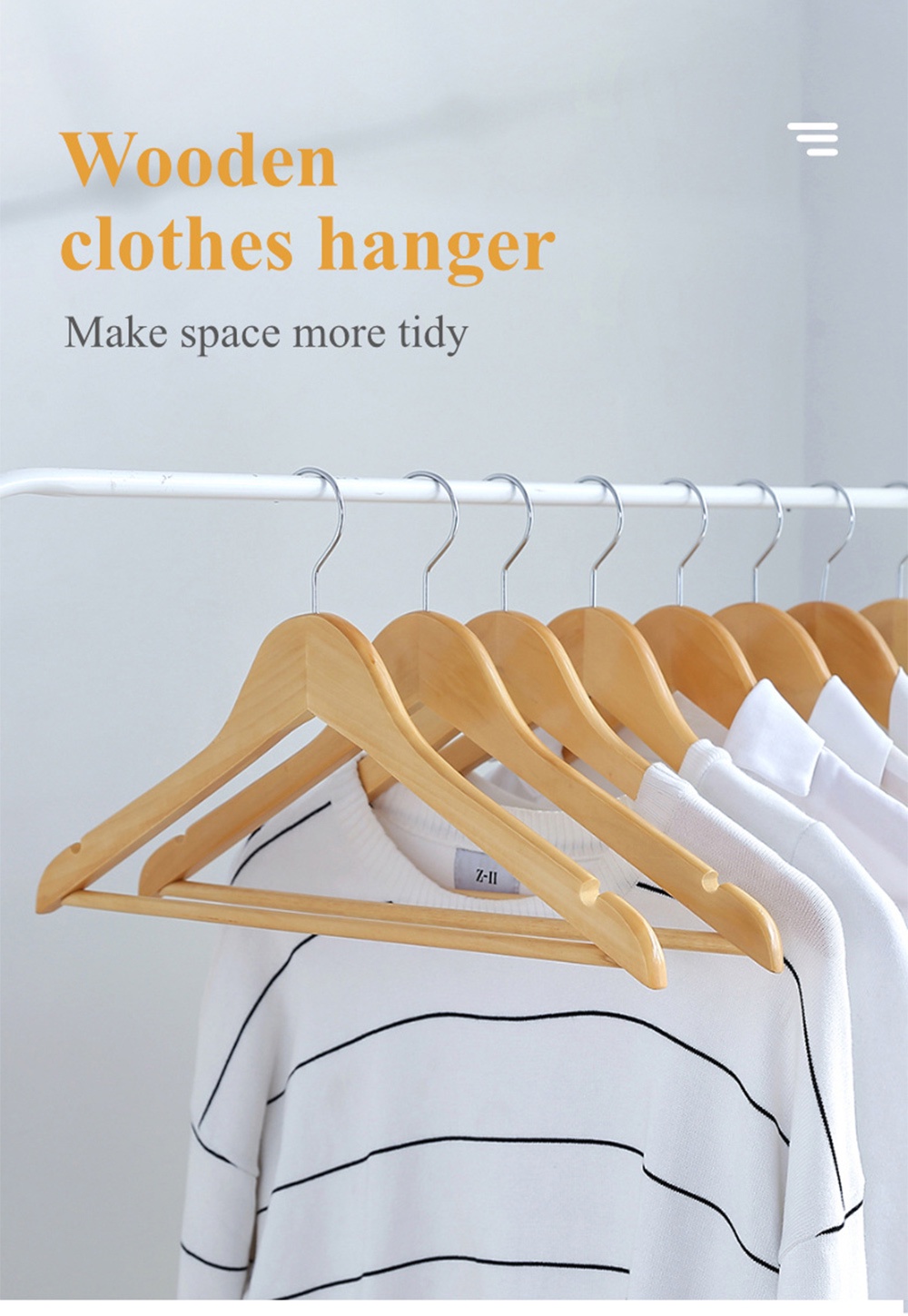 Premium Wooden Clothes Hanger-1